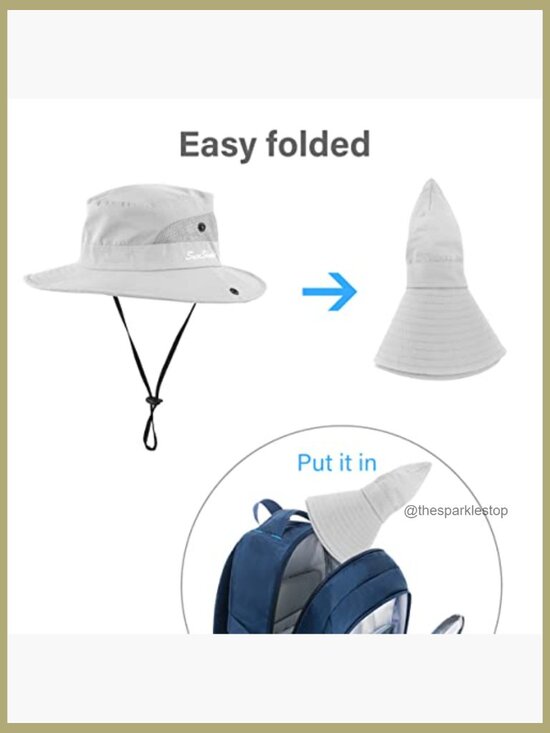 Packable Wide Brim Sun Hat with UV Protection for Beach Fishing Hiking main image 5